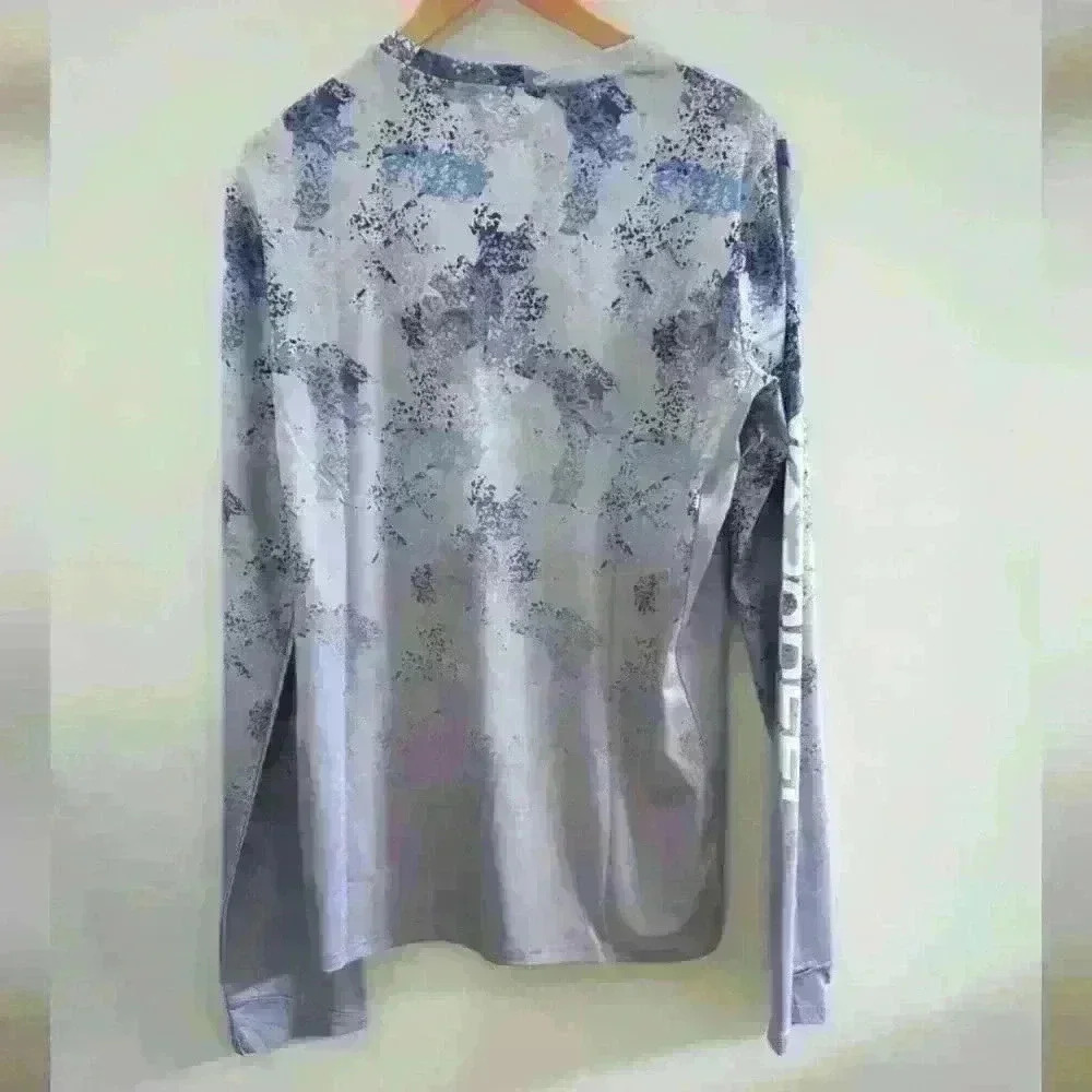 RODEEL | Women's Gray/Blue Colorblock Moisture Wicking Long  Sleeved Top - Picture 6 of 6